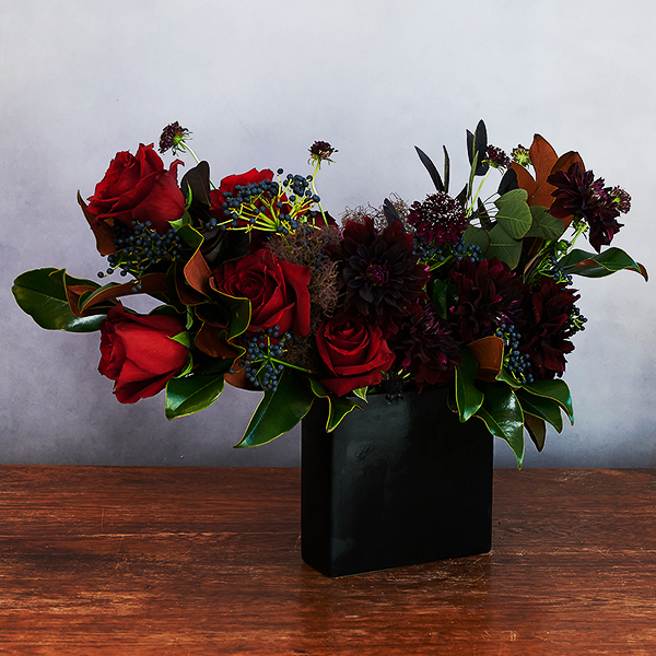 Dark Opulence Flower Arrangement - Rachel Cho Floral Design
